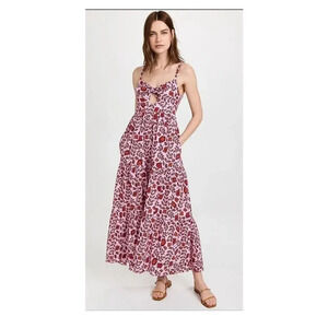 XiRENA Pink and Red Sleeveless Sundress